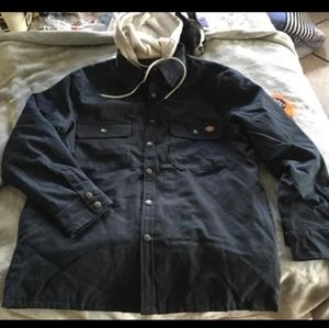 Men's Relaxed Fit Hooded Duck Quilted Shirt Jacket